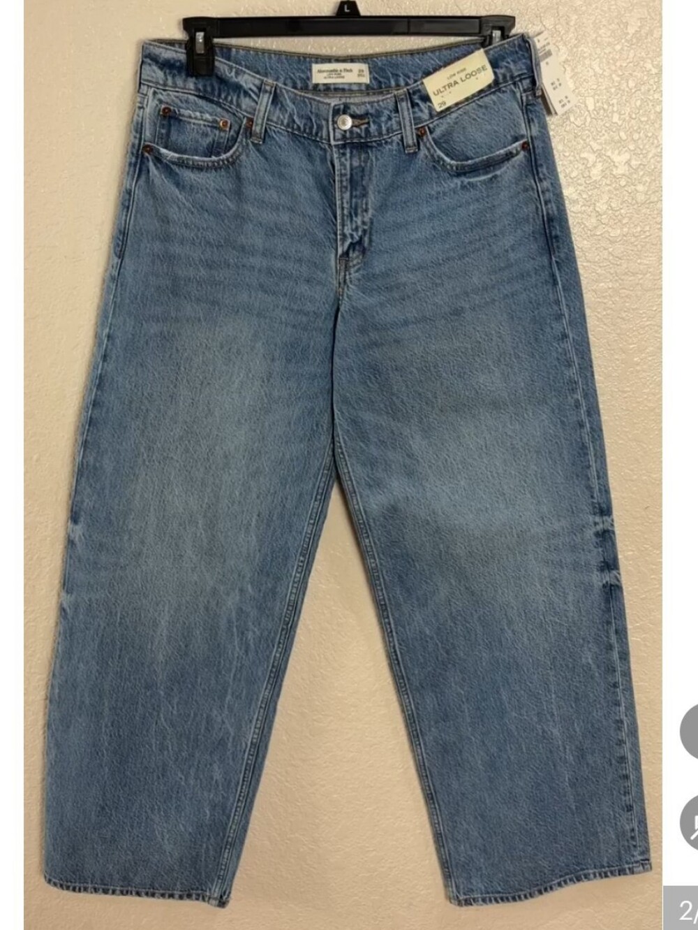 Abercrombie Low-Rise Ultra Loose Denim Jeans,Size 29
